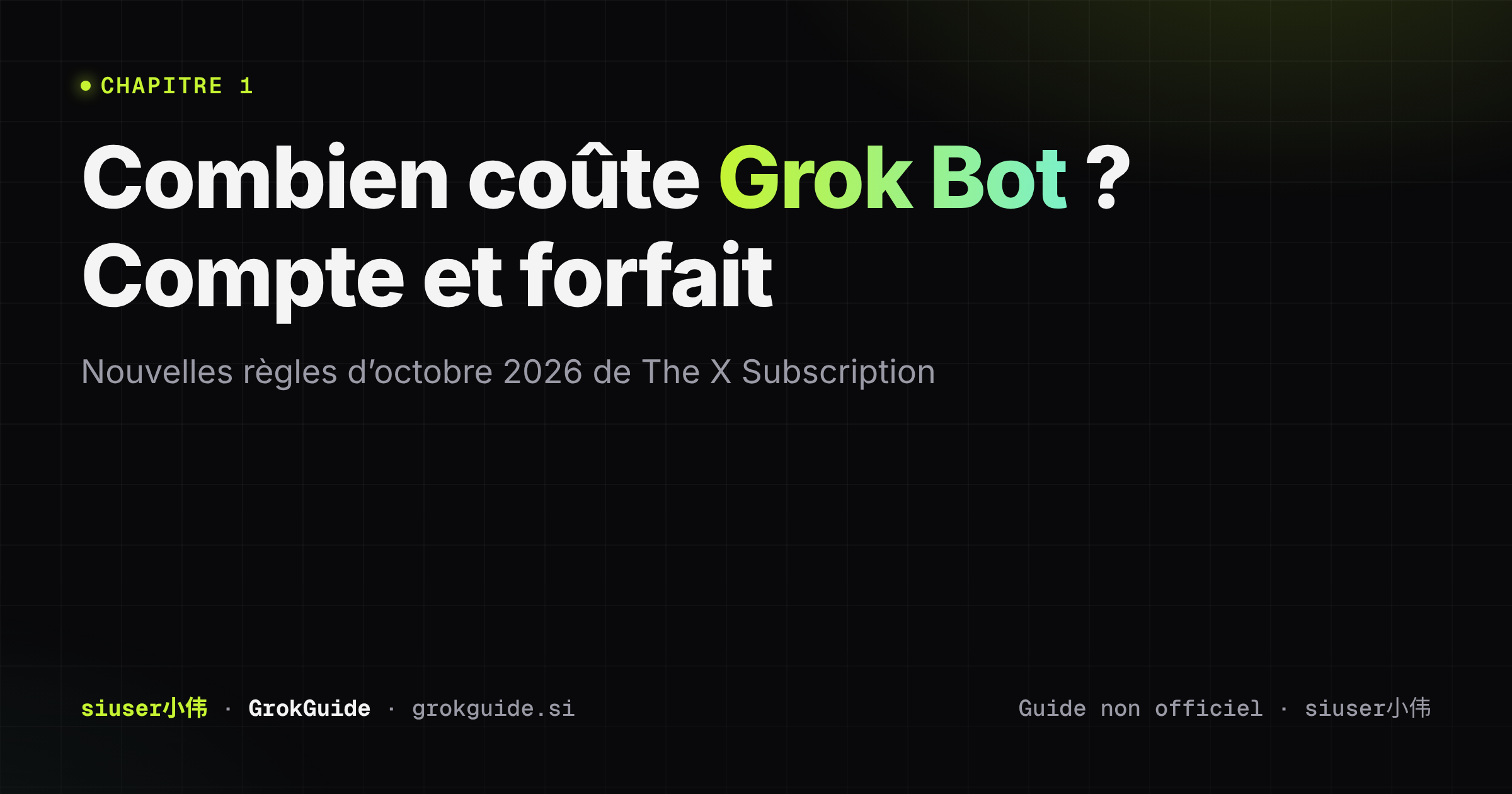 Combien coûte Grok Bot ? Compte et forfait