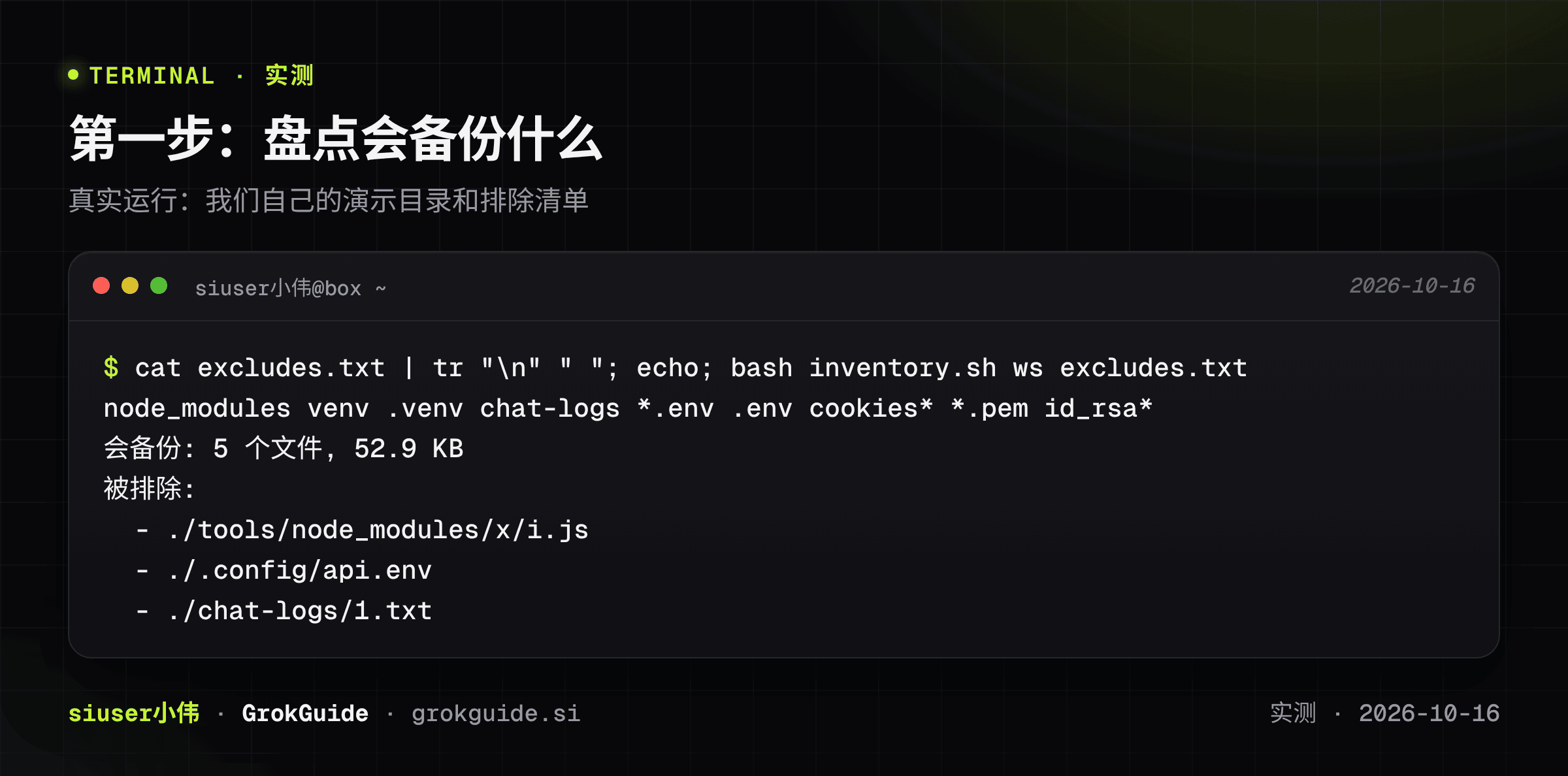 第一步:盘点会备份什么