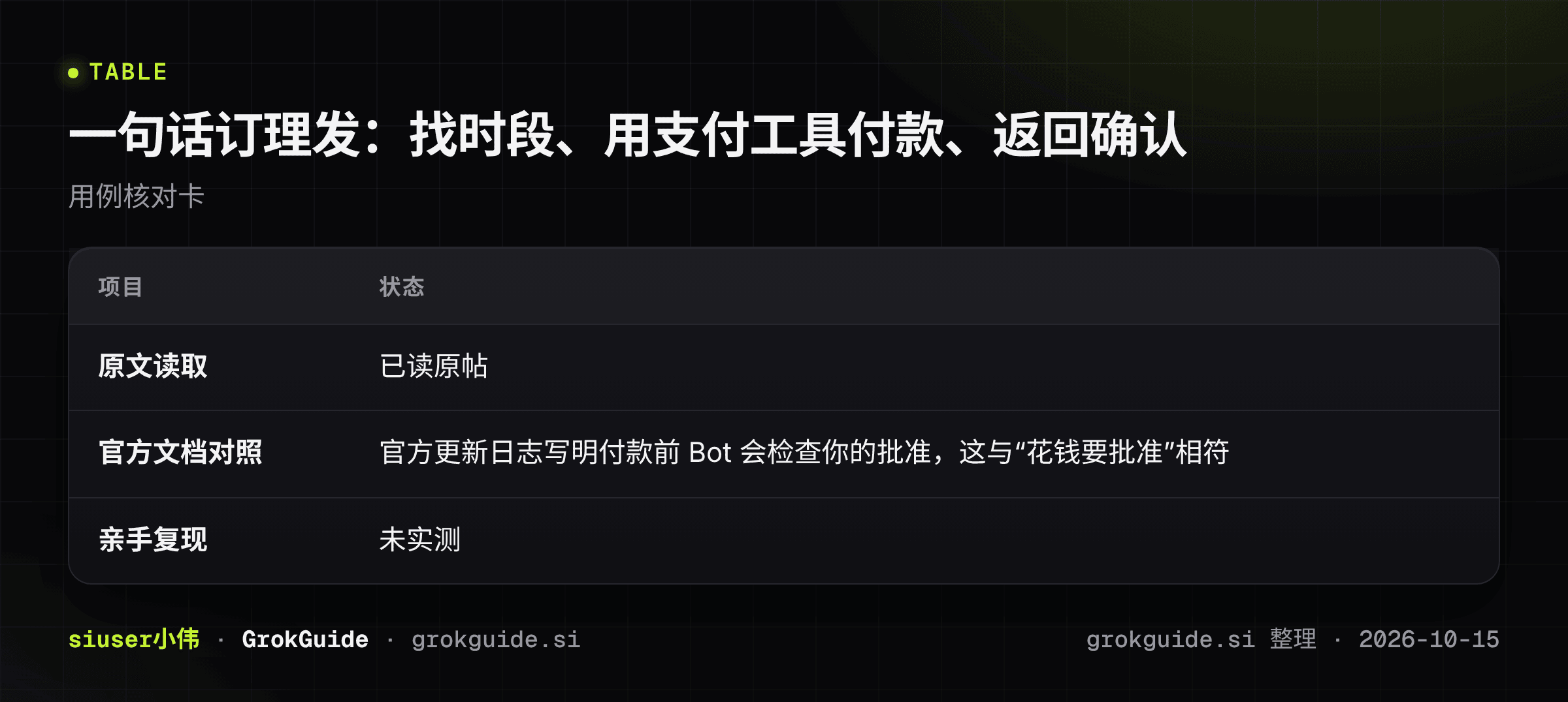 一句话订理发：找时段、用支付工具付款、返回确认